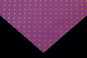 箔押し遊び紙 紫 星柄 オレンジ箔
